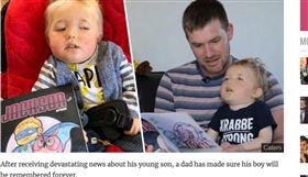 傑克森因為罹患罕見疾病，父親特地以孩子為主角寫英雄故事。（圖／翻攝自UNILAD）