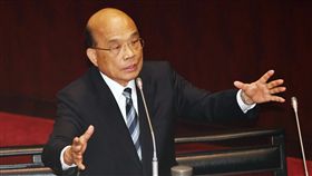 韓國瑜提高市設自經區  蘇貞昌：4個不可行行政院長蘇貞昌（圖）12日在立法院施政總質詢時指出，高雄市長韓國瑜提出高雄重推自經區的構想，有4個不可行；中國利用自經區到台灣繞一圈，變成台灣製造對台灣最不利。中央社記者施宗暉攝  108年3月12日