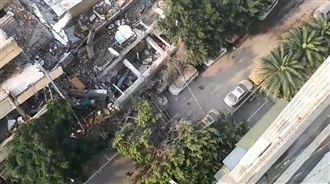 驚險瞬間曝光！七賢國中坍塌毀車嚇人