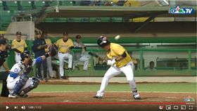 ▲林智勝被林羿豪的觸身球擊中頭部。（圖／翻攝自CPBLTV）