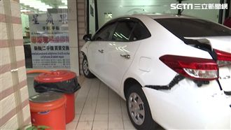 當鋪放款糾紛　協調不成倒車砸店