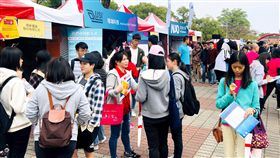 中正大學就業博覽會登場國立中正大學15日在校園舉辦就業博覽會，現場設置近80個徵才攤位，釋出逾5000個工作職缺，更提供在校生實習的機會，讓學生能搶在畢業前找到好工作。（中正大學提供）中央社記者黃國芳提供　108年3月15日