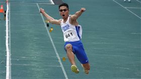 ▲何奎霖在男子跳遠金牌擦而過。（圖鄉／中華田協提供）