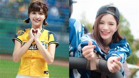 最美啦啦成員羚小鹿（右），對上人氣年度女神峮峮（左）。（圖／翻攝自羚小鹿、峮峮臉書粉絲團）