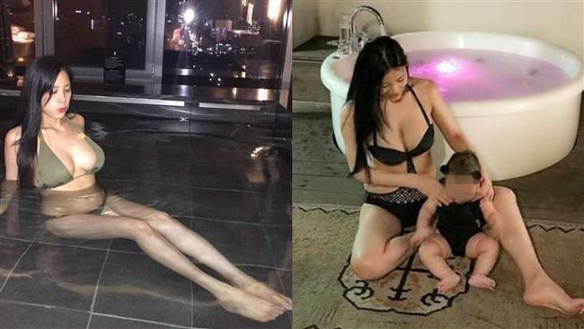 極品辣媽抱娃泡澡…雪白嫩乳呼之欲出