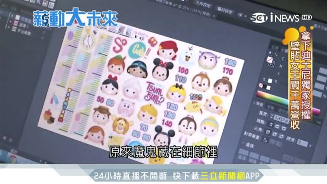 名師投身壁貼　獲迪士尼授權營收千萬