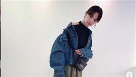 楊丞琳最近改變造型，把齊瀏海撥開。（圖／翻攝自@rainie77 IG）