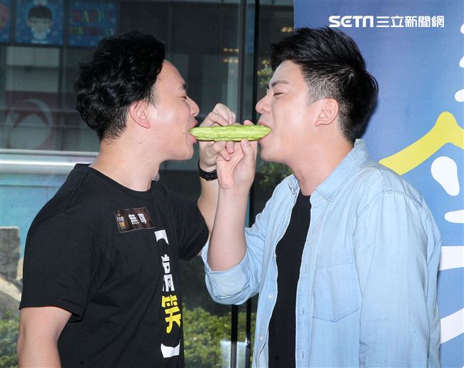 搞笑者們喜劇「老大的金蛋」演員納豆、風田、張立東、無尊、陳大天出席記者會。（記者邱榮吉/攝影）