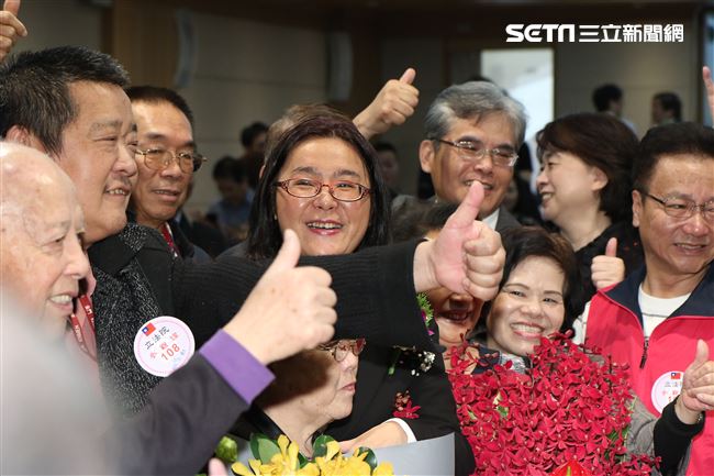 立委補選宣誓就職典禮，陳玉珍委員。（記者林士傑/攝影）