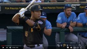 ▲姜正浩在春訓的5支安打都是全壘打。（圖／翻攝自BlueBall YouTube）