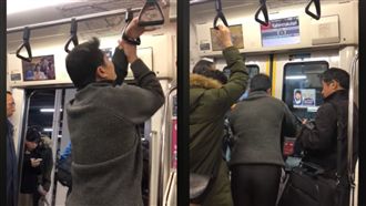 男搭地鐵手被拉環卡住　崩潰下不了車