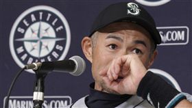 鈴木一朗引退記者會。（圖／美聯社／達志影像）