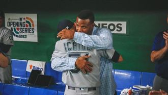 美職／歷史一抱！一朗、小葛瑞菲相擁