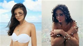 夏黃廉盈在IG曬出自己的偽裸體照。（圖／夏黃廉盈IG）