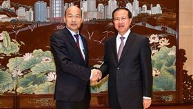 韓國瑜訪澳門中聯辦主任傅自應（圖/澳門中聯辦官網）