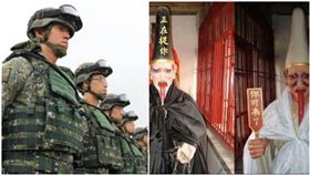 國軍防酒駕出奇招！出營門前先「拿香膜拜」黑白無常
合成圖/翻攝自靈異公社、國防部發言人臉書