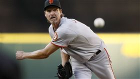 ▲強森被喻為史上最難打的左投之一。（圖／美聯社／達志影像）