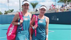 ▲詹家姊妹連續2年闖進邁阿密網賽女雙8強。（圖／劉雪貞提供）