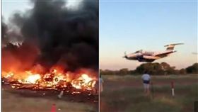 機師開飛機俯衝想撞死妻子，撞毀房屋自燃亡。（圖／翻攝自每日郵報）