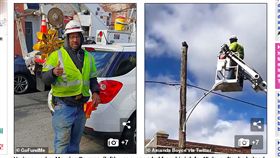 威訊,Verizon,工人,傑曼,救貓,停職。翻攝每日郵報