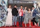 蔡淑臻、周孝安、蘇達、阿喜、熊熊、楊震出席中視「C.S.I.C.鑑識英雄II正義之戰」。（記者邱榮吉/攝影）