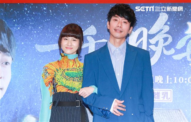 《一千個晚安》同歡會，張棟樑、連俞涵。（記者林士傑/攝影）