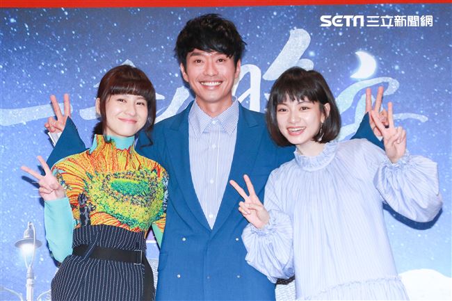 《一千個晚安》同歡會，張棟樑、連俞涵、姚愛甯。（記者林士傑/攝影）