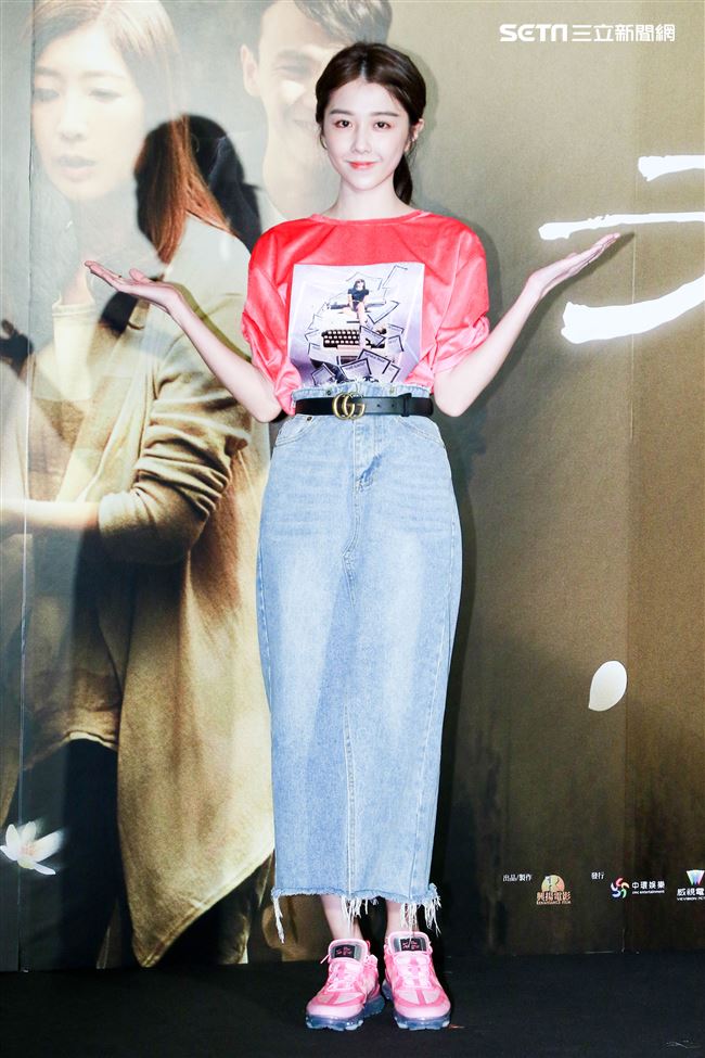 電影「老大人」首映會，邵雨薇。（記者林士傑/攝影）