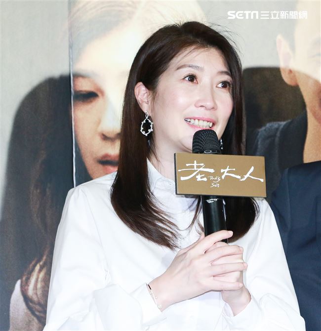 電影「老大人」首映會，演員黃嘉千。（記者林士傑/攝影）