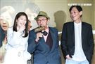 電影「老大人」首映會，演員小戽斗、喜翔、黃嘉千。（記者林士傑/攝影）