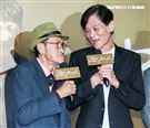 電影「老大人」首映會，演員小戽斗、喜翔。（記者林士傑/攝影）