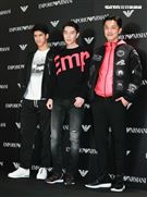 義大利精品服飾概念旗艦店開幕活動，凱渥Daniel、Jungle、Leo。（記者林士傑/攝影）