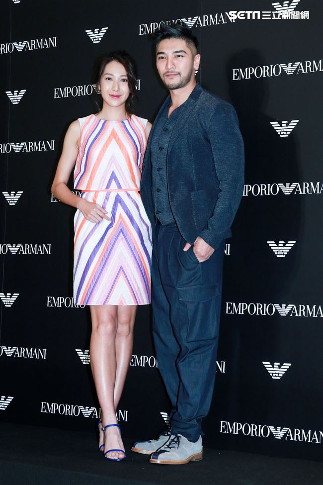 義大利精品服飾概念旗艦店開幕活動，楊晴、羅平。（記者林士傑/攝影）