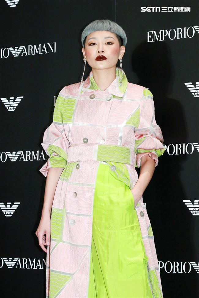 義大利精品服飾概念旗艦店開幕活動，鄺潔楹。（記者林士傑/攝影）