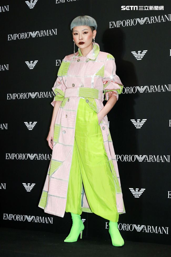 義大利精品服飾概念旗艦店開幕活動，鄺潔楹。（記者林士傑/攝影）