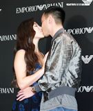 義大利精品服飾概念旗艦店開幕活動，王陽明、蔡詩芸。（記者林士傑/攝影）