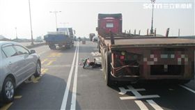 台中姊妹花去醫院看阿嬤遭聯結車撞傷／翻攝畫面