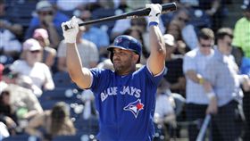 ▲藍鳥重砲莫拉雷斯（Kendrys Morales）開季前突被交易到運動家。（圖／美聯社／達志影像）