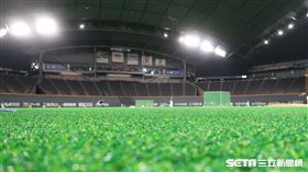 札幌巨蛋打棒球時是人工草皮球場。（圖／記者王怡翔攝影）