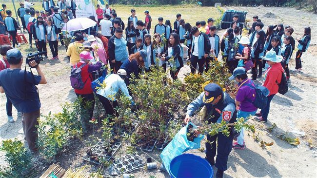 日月潭植樹400株　營造綠色環境