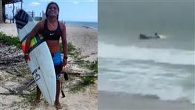 衝浪,雷擊,巴西,冠軍,練習,海灘,選手,衝浪板,搶救,天氣,落雷　圖／翻攝自推特、IG