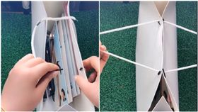 長知識！原來紙袋可以「鎖」，秘密就在提繩。（圖／翻攝自抖音）