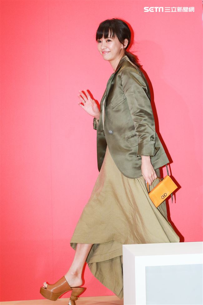 義大利精品品牌Salvatore Ferragamo開幕記者會，藝人陳意涵。（記者林士傑/攝影）