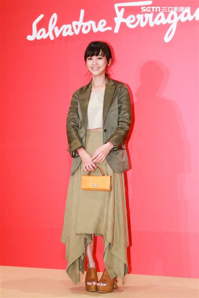 義大利精品品牌Salvatore Ferragamo開幕記者會，藝人陳意涵。（記者林士傑/攝影）