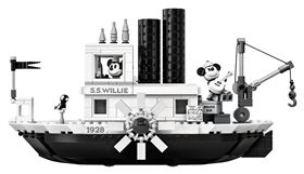 樂高,米奇,90歲,米奇的蒸汽船威利號,迪士尼,黑白動畫,Steamboat Willie