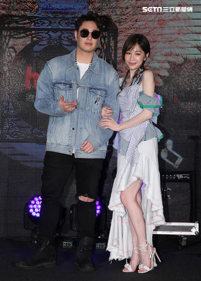 王心凌、潘瑋柏出席2019 hito流行音樂獎頒獎典禮啟動儀式記者會。（記者邱榮吉/攝影）