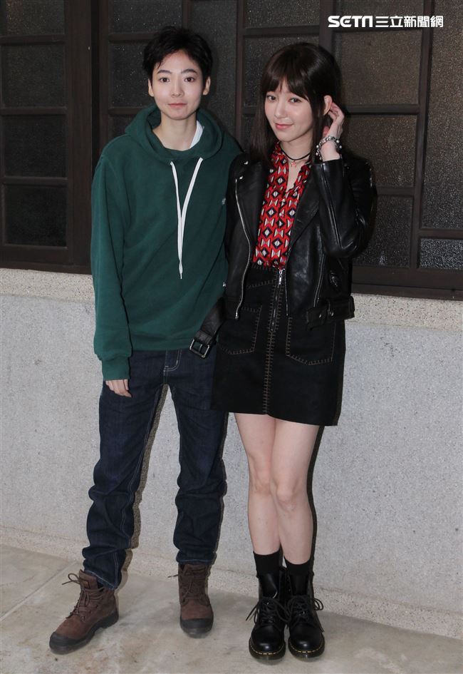 「花咲了女孩」主角郭雪芙、謝沛恩。（記者邱榮吉/攝影）