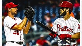 ▲哈波轉戰費城人後首度回到國民主場。（圖／翻攝自MLB IG）