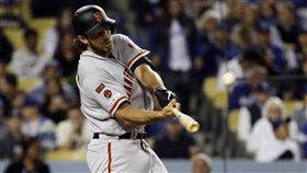 ▲邦加納（Madison Bumgarner）從柳賢振手中擊出2分砲。（圖／美聯社／達志影像）