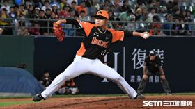 統一獅投手林子崴。（圖／記者王怡翔攝影）